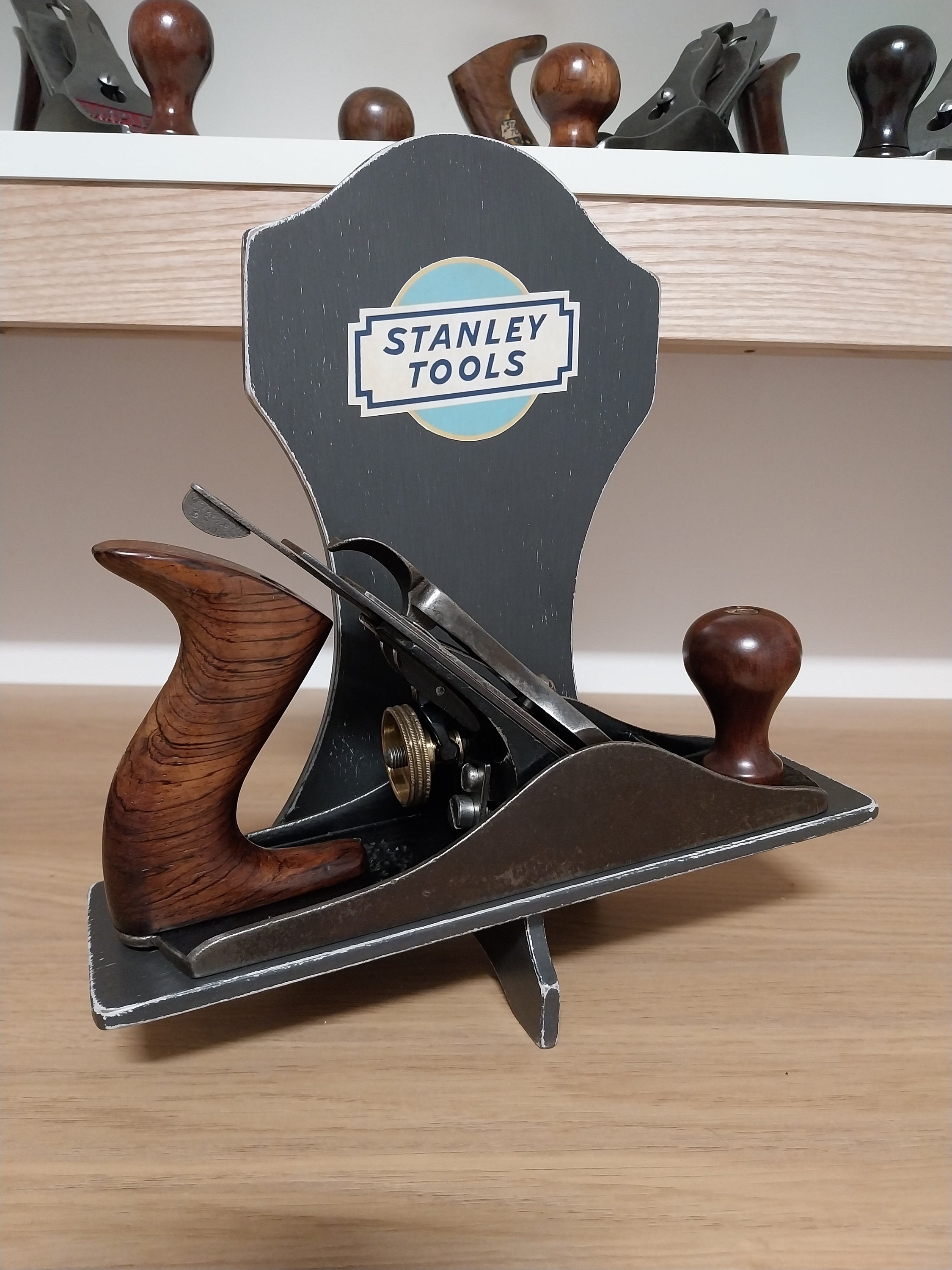 1956 STANLEY ELECTRIC TOOLS ROUTER PLANE SAW metal tin sign wall