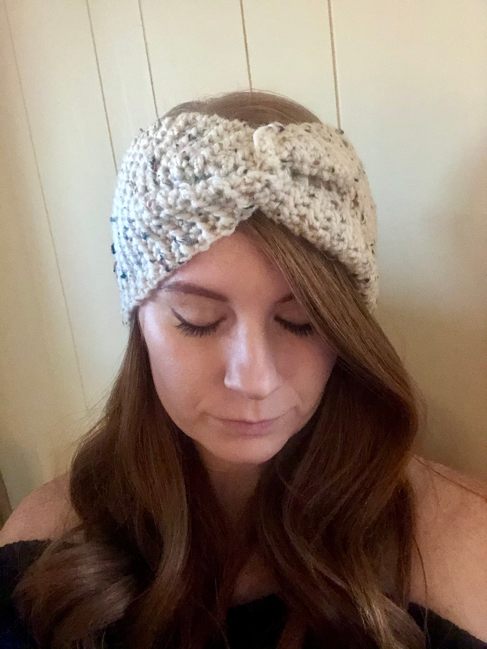 Cream Freckle Front Twist Ear Warmer - Etsy