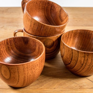 Set of 2 handmade coffee cups made from jujube wood image 5