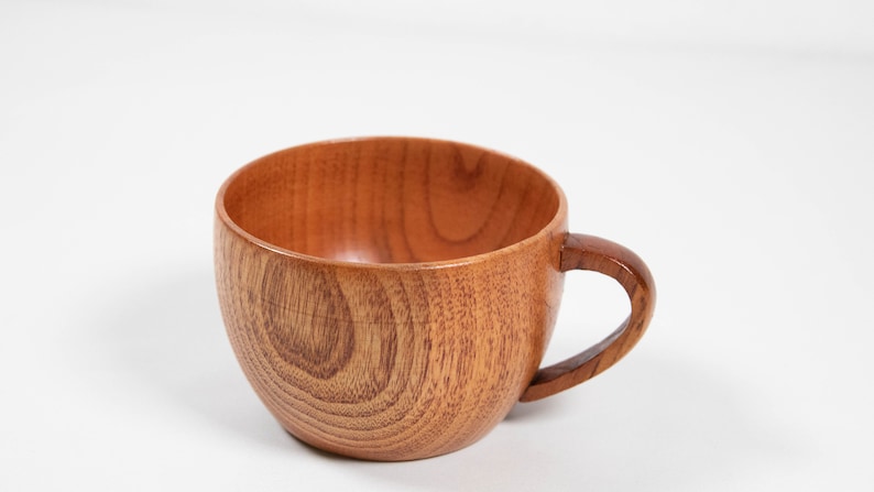 Set of 2 handmade coffee cups made from jujube wood image 7
