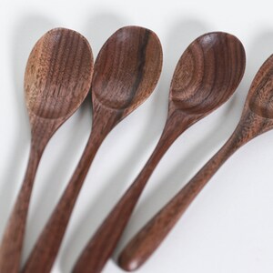 4 elegant wooden spoons made of walnut image 5