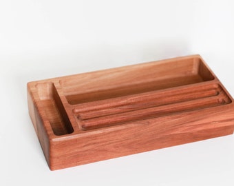 Schreibtisch Organizer aus amerikanischen Amberholz