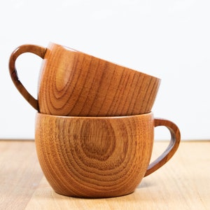 Set of 2 handmade coffee cups made from jujube wood Paar (2 Stück)