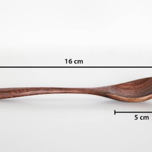 4 elegant wooden spoons made of walnut image 2