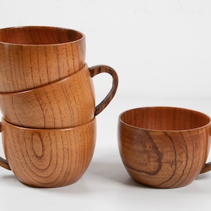 Set of 2 handmade coffee cups made from jujube wood image 9