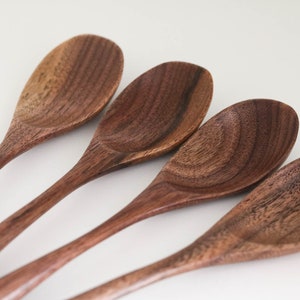 4 elegant wooden spoons made of walnut image 4