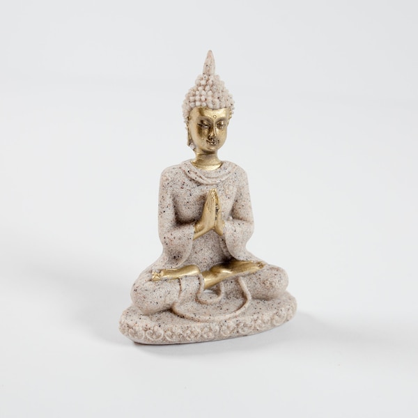 Meditierende Buddha Statue aus Sandstein