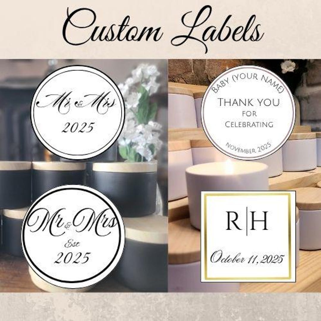 Custom Labels for Candles - Etsy