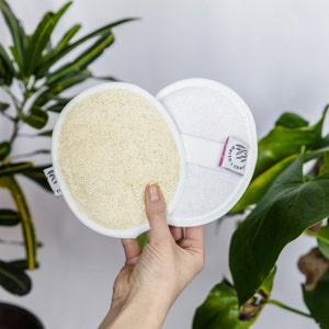 Éponge loofah égyptienne naturelle, éponge exfoliante écologique, zéro déchet