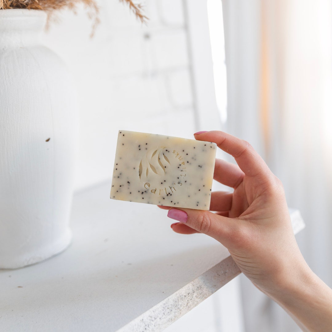 Lemon Poppy Seed Exfoliating Soap Etsy