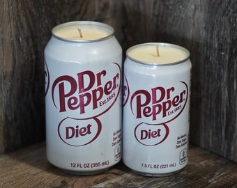 Diet Dr Pepper Soy Candle | Hand Poured Diet Dr Pepper Soda Can Candle | Custom Scented Soda Pop Candle