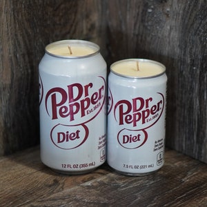 Diet Dr Pepper Soy Candle | Hand Poured Diet Dr Pepper Soda Can Candle | Custom Scented Soda Pop Candle