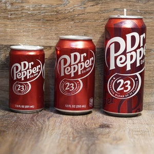 Dr Pepper Soy Candle | Hand Poured Dr Pepper Soda Can Candle | Custom Scented Soda Pop Candle