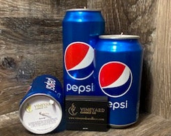 Pepsi Cola Soy Wax Candle - Handcrafted Soda Can - Unique candle Gift - Premium Pepsi Cola Scent
