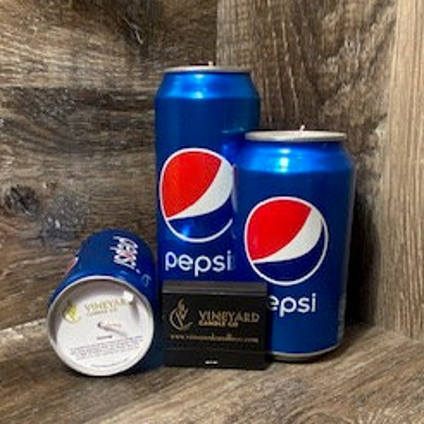 Pepsi Cola Soy Wax Candle - Handcrafted Soda Can - Unique candle Gift - Premium Pepsi Cola Scent