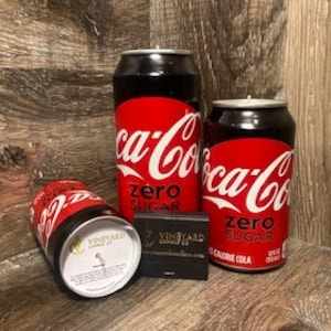 Coke Zero Sugar Soy Wax Candle - Coca Cola Soda Can Candle - Coke scented