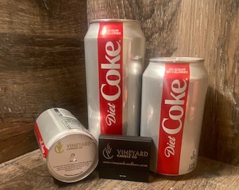 Diet Coke Soy Candle - Hand Poured Diet Coca Cola Soda Can Candle - Custom Scented Soda Pop Candle