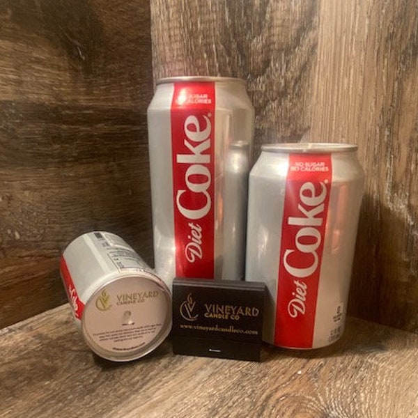 Diet Coke Soy Candle - Hand Poured Diet Coca Cola Soda Can Candle - Custom Scented Soda Pop Candle