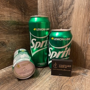 Sprite Soy Candle - Hand Poured Sprite Soda Can Candle - Custom Scented Soda Pop Candle