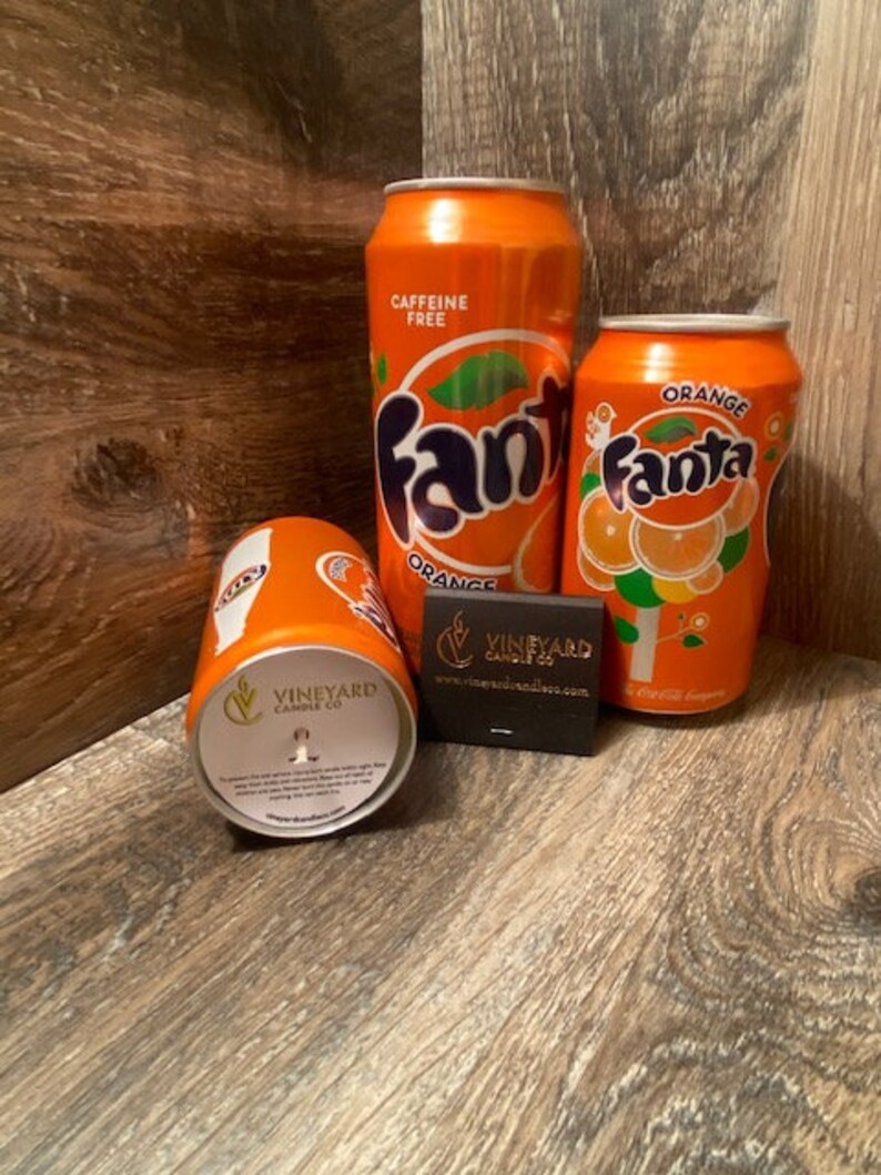 Orange Fanta Soy Candle  Hand Poured Soda Can Candle  Custom image 1