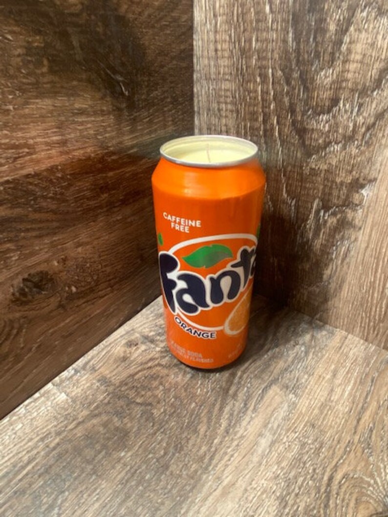 Orange Fanta Soy Candle  Hand Poured Soda Can Candle  Custom image 2