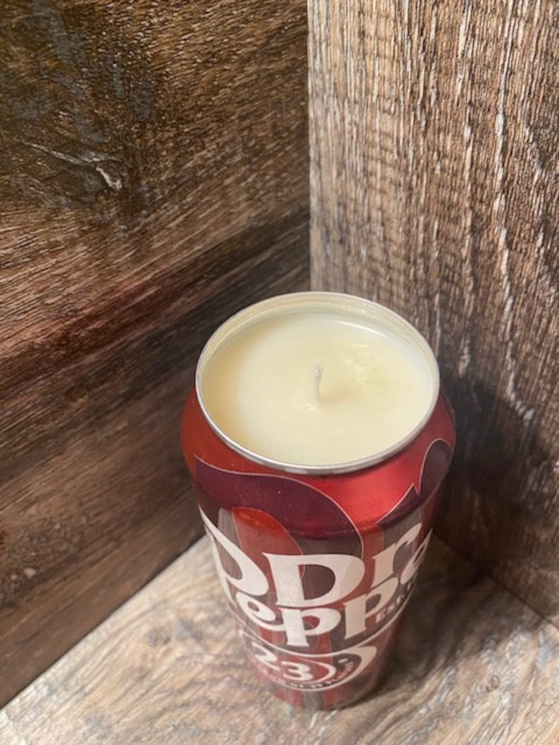 Dr Pepper Soy Candle Hand Poured Dr Pepper Soda Can Candle Etsy