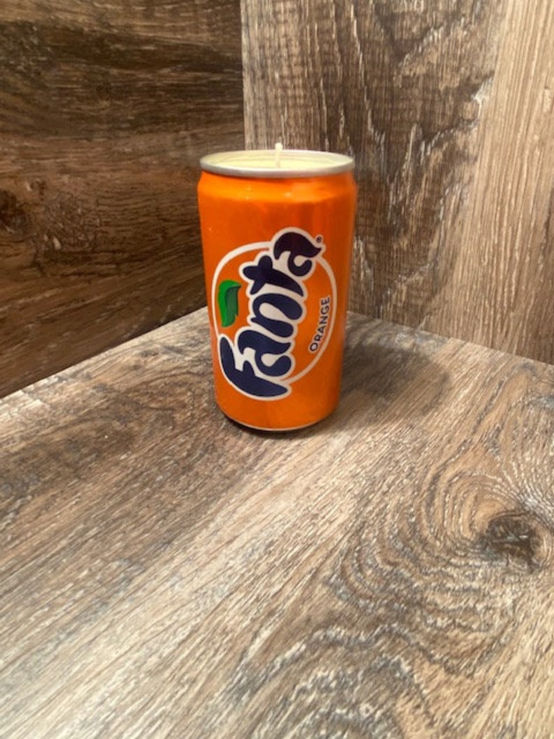 Orange Fanta Soy Candle  Hand Poured Soda Can Candle  Custom image 6