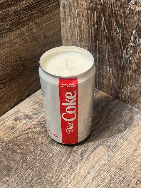 Diet Coke Soy Candle - Hand Poured Diet Coca Cola Soda Can Candle - Custom Scented Soda Pop Candle