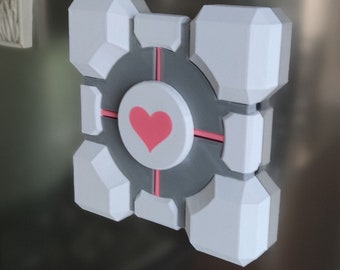 Large Portal Companion Cube - Wall Decor / Art / Magnets - 11.5 cm