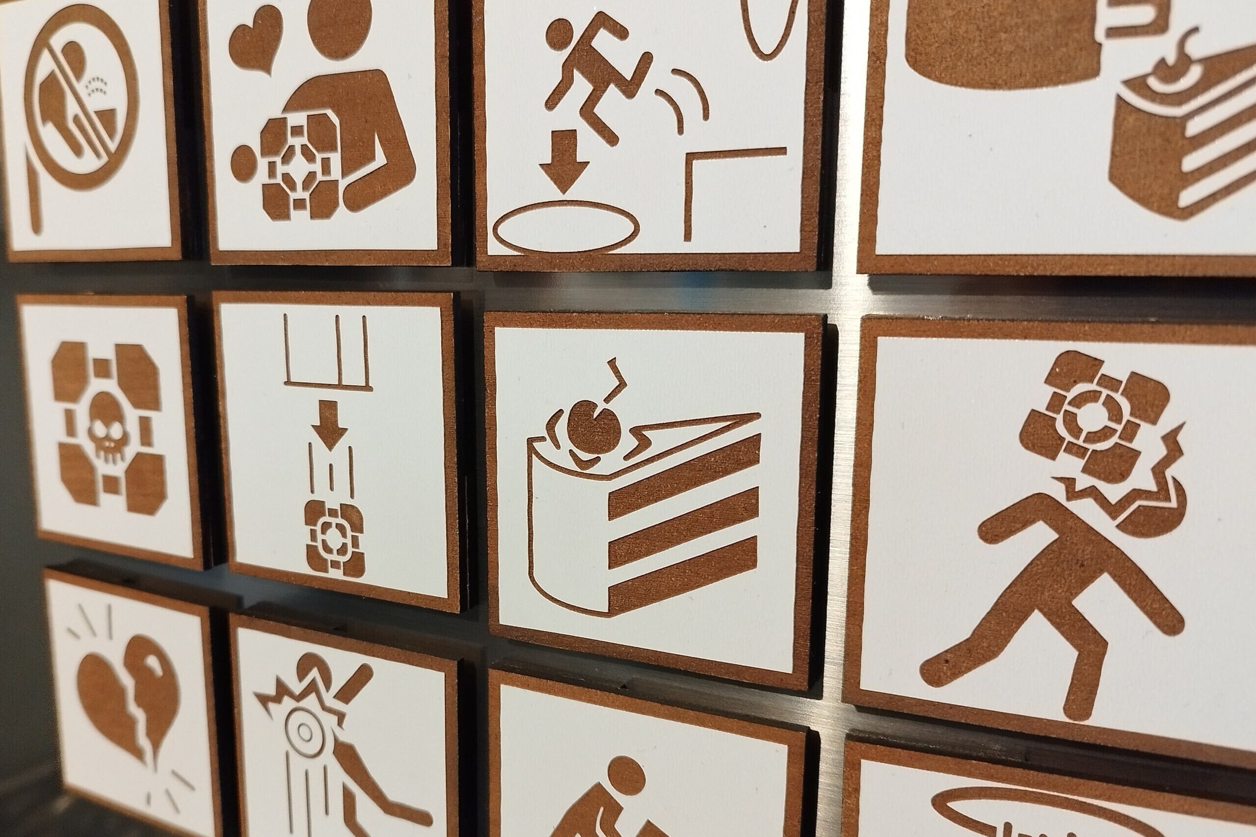 Portal Test Chamber Hazard Sign Magnets - 24 to Choose From!