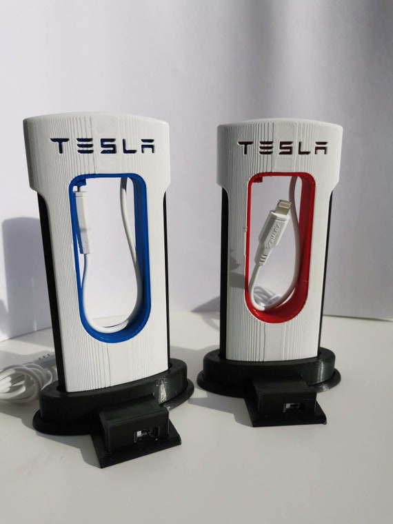 TESLA LED Supercharger Light Up Desk Phone Charger Stand iPhone