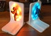 Pair of LED Light Up Portal Bookends (Portal 2) - Aesthetic and Stylish - PC, Xbox, PS4, PS5 Gaming Home Decor