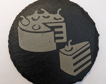 Slate Coaster - Cherry on Top - Portal 2 Half Life