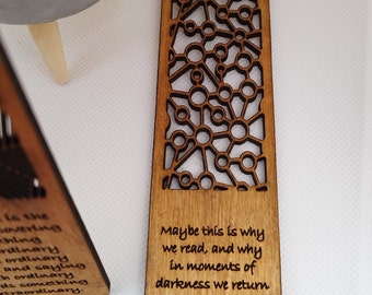 Marcador De Libro De Madera Con Grabado Y Borla Separadores Sencillo 382964