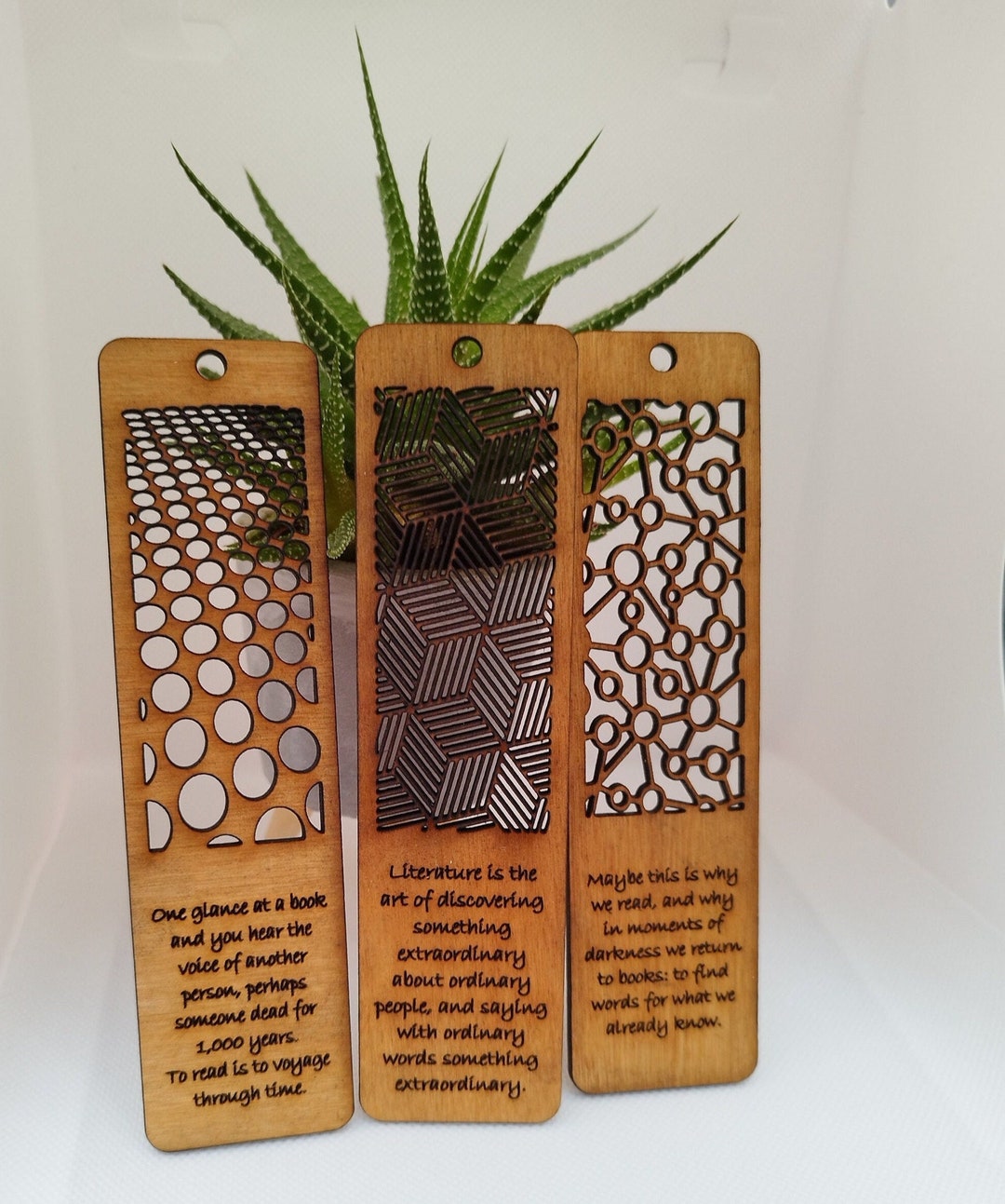 Wooden Bookmark Laser Cut Engraved With Inspiring Quote / - Etsy