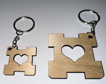Portal Themed Wooden Keyrings - Companion Cube - Luggage Tag - Laser Cut