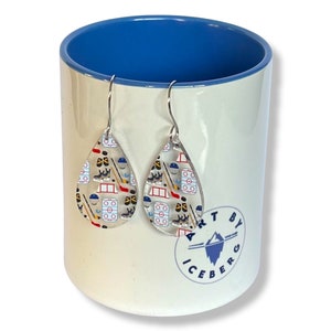 Hockey Earrings Acrylic Sports Fan Mom Player Stick Puck Ice Rink Net Skates Goalie Mask Skating Fun Earrings Two Pairs for One Price Sports