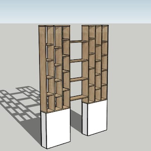 Modułowy zestaw półek na książki