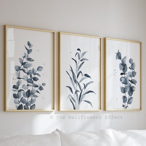 Stampe in colori neutri beige, Quadri in colori neutri, Stampe di fiori di campo, Stampe di Bouquet con Eucalipto, Stampe Botaniche
