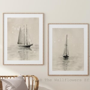 Sailing Ship Drawings Nautical Maritime Wall Art Vintage Sailboat Prints Ship Painting Seascape Art Print Nautical Decor Sailboat Art