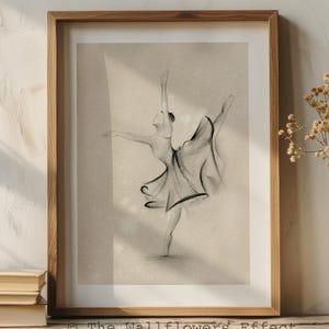 Ballerina Art Print Vintage Ballerina Wall Art Dancing Print Ballet Wall Print Dance Artwork Ballet Wall Art Ballerina Painting