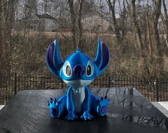 Stitch 3d Print COLORED 3 Inches Tall - Lilo and Stitch - Metallic Shine