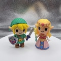 Green Clothed Adventurer & Elf Princess, 3" Tall,  Knitted Style 3D Print