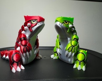 Groudon 3d Print COLORED 3 Inches - Pokemon - Metallic Shine