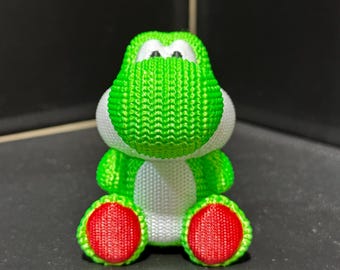 Knitted Style Yoshi 3d Print COLORED 3 Inches Tall - Mario - EVERY COLOR