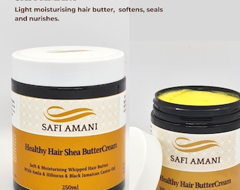 Sheabutter Haarcreme: Jamaikanisches Rizinusöl, Amla & Hibiskus (250G)