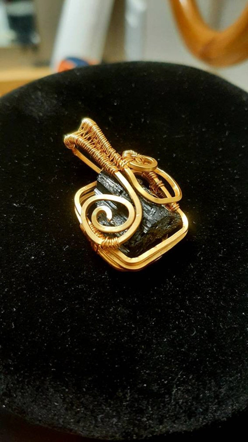 Black tourmaline pendant