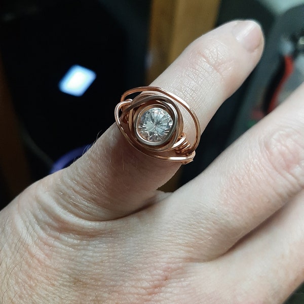 Customized wirewrapped ring made live on 7/24