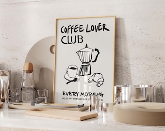 Poster Club des amateurs de café