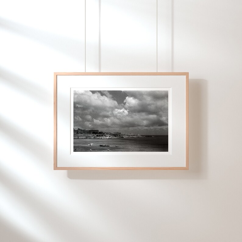 View of Valletta Grand Harbour Malta Mediterranean Sea Film Photography Print
